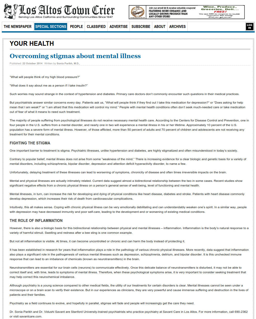 Overcoming stigmas about mental illness