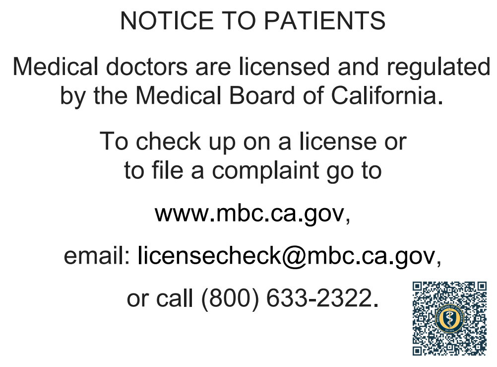 Notice to California Patients