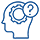 Icon of a puzzle piece missing from a brain representing dementia
