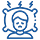 Icon of a person lying awake in bed indicating insomnia