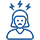 Icon of a person clutching their chest indicating panic disorder