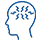Icon of a person with a thought bubble containing a lightning bolt symbolizing PTSD